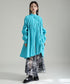 Gather Twist Balloon Shirt Dress